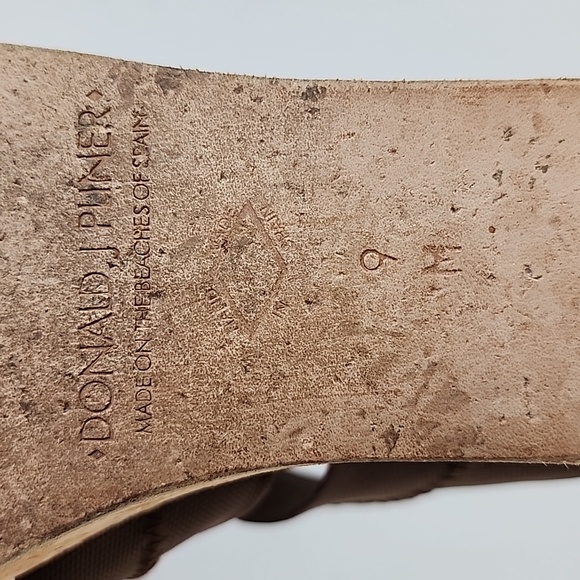 Donald J Pliner Clare Wedge Sandal Cork Fuax Snakeskin Fabric Straps Size 9M - Picture 13 of 16